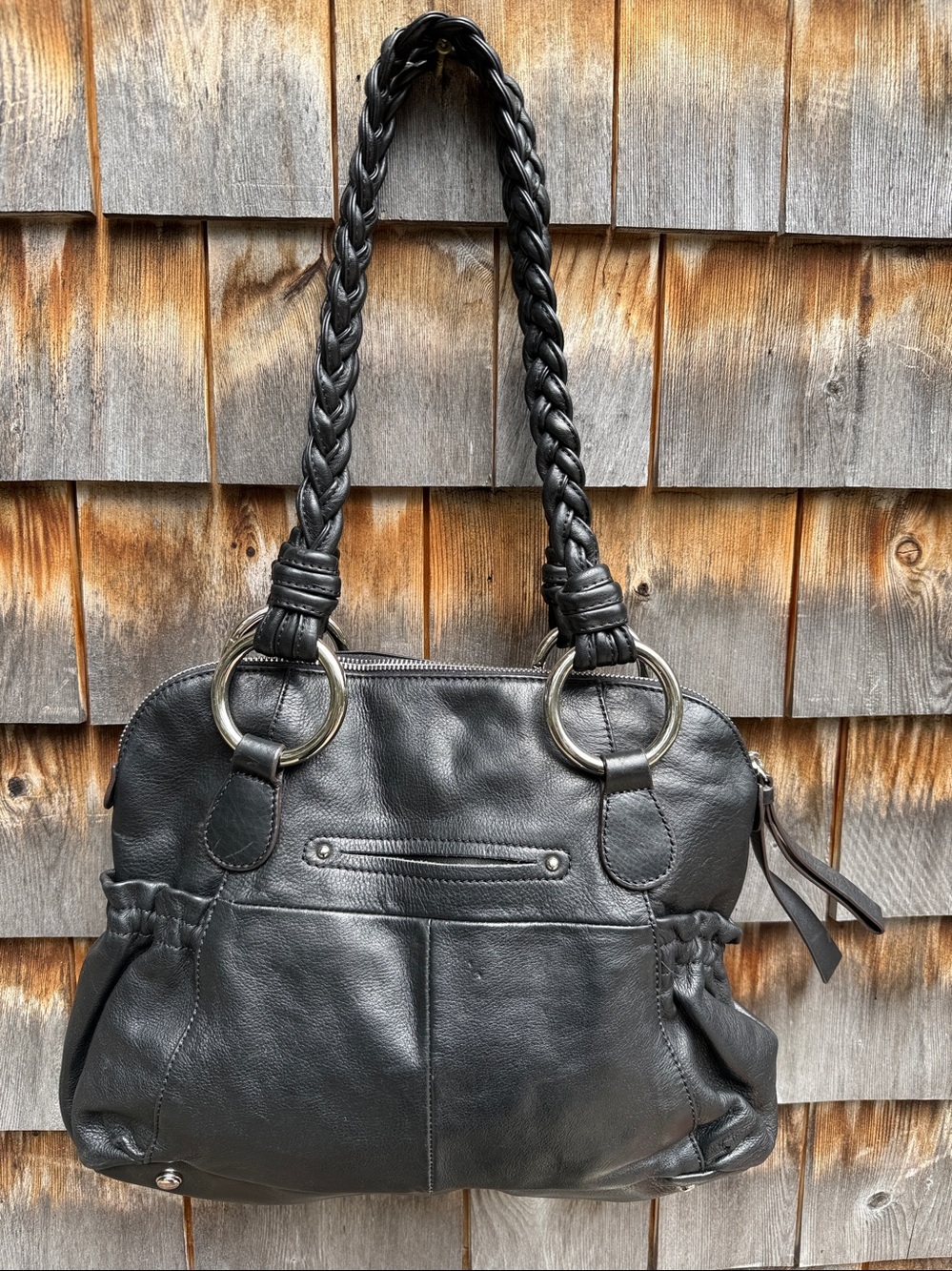 B. Makowsky Leather Handbag Purse